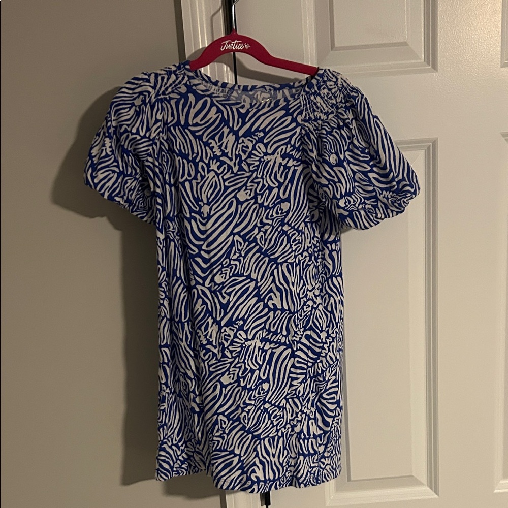 Lilly Pulitzer Blue and White Kids Casual Dress
